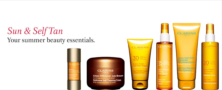 clarins sun care range